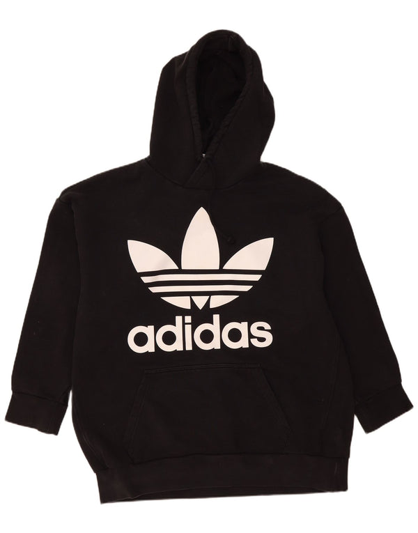 Мужской джемпер с капюшоном Adidas с рисунком, большой черный, хлопок
