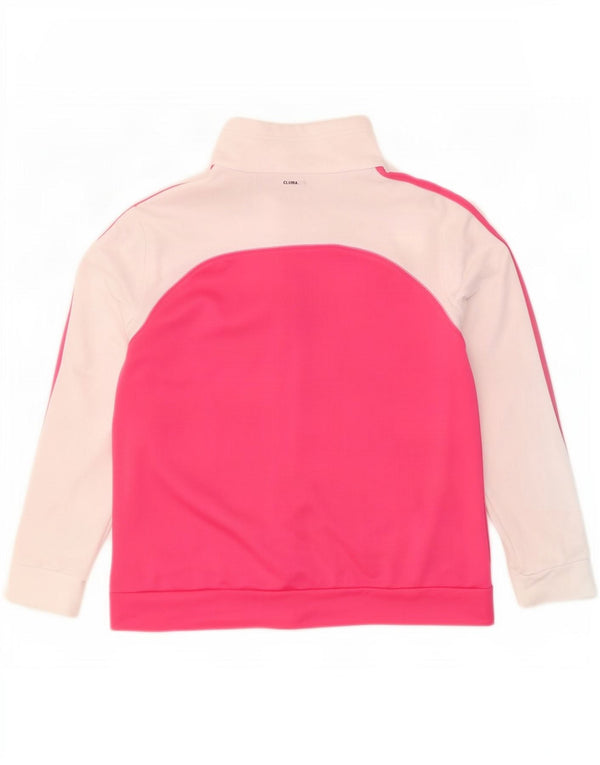 Женская спортивная куртка Adidas Climalite UK 20/22 XL Розовая с цветными блоками
