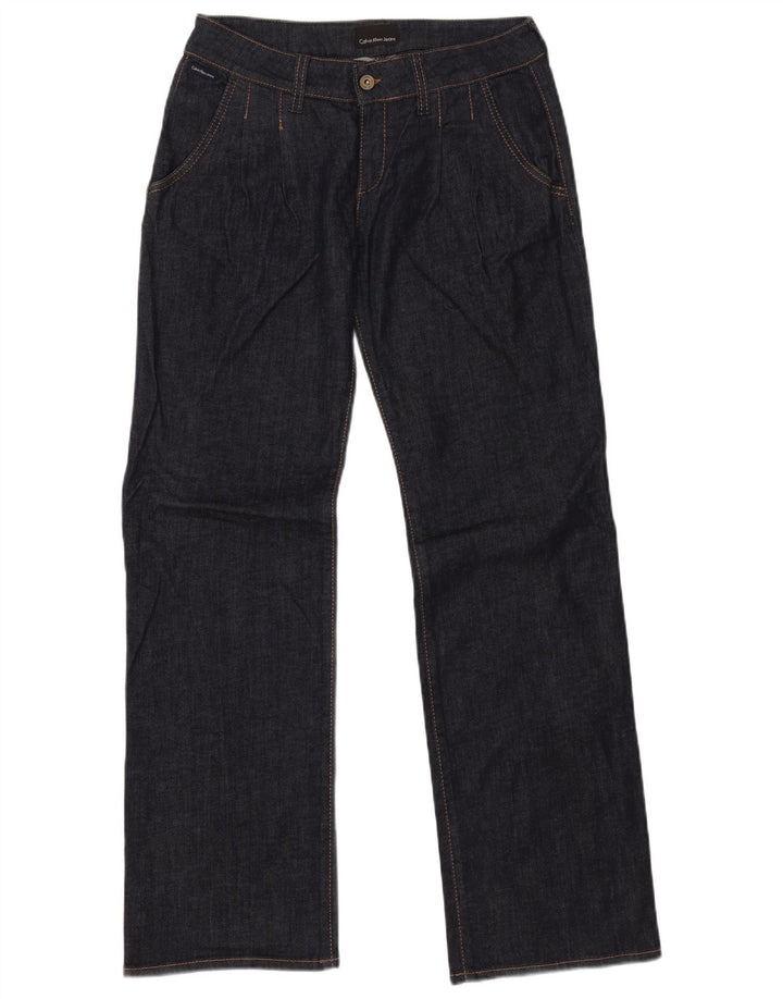 CALVIN KLEIN Женские прямые джинсы W30 L33 Темно-синий хлопок