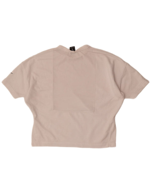 Женская футболка оверсайз Nike Dri Fit UK 14, средний размер, белый хлопок