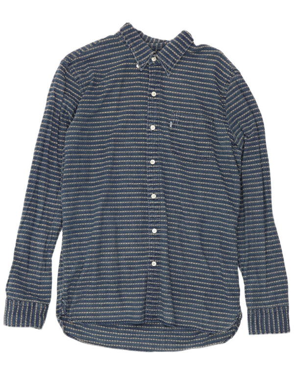 Мужская рубашка Levi's среднего размера, темно-синяя полоска, хлопок