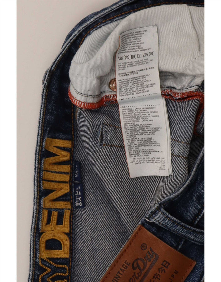 Мужские узкие джинсы Superdry W32 L34, синий хлопок