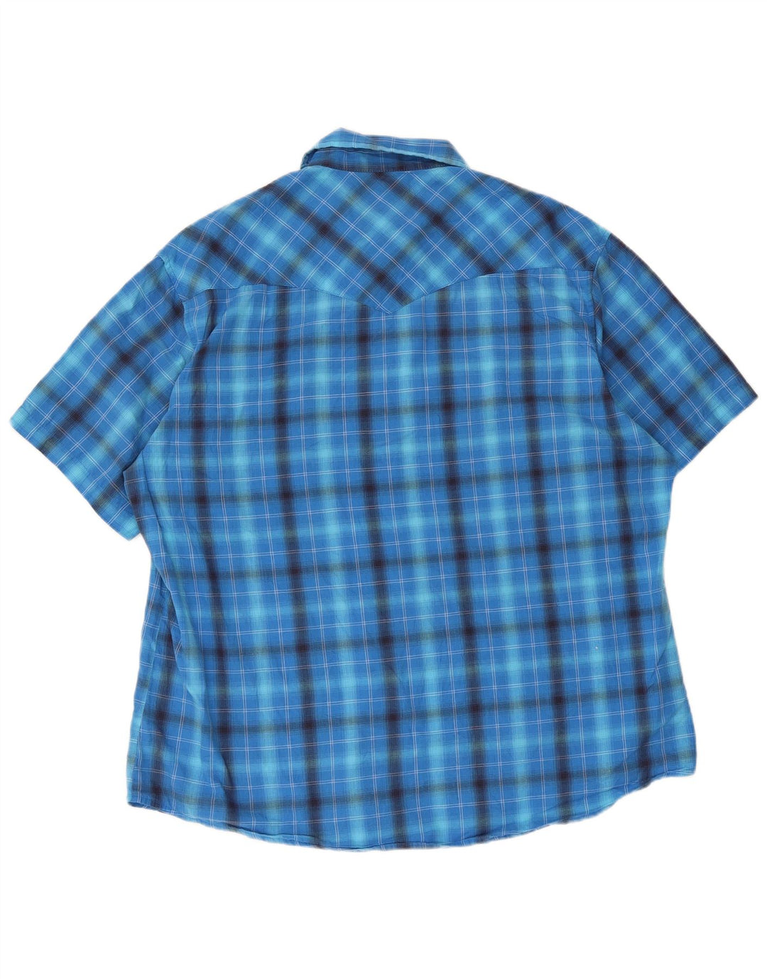 Мужская рубашка с коротким рукавом Wrangler, большая синяя клетка
