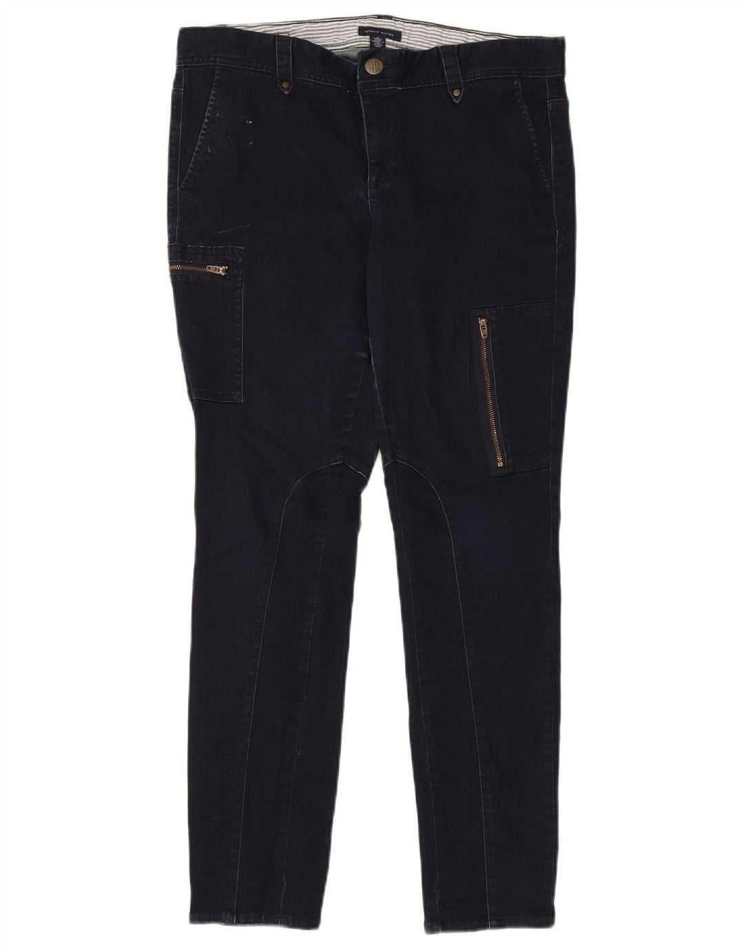 Женские узкие джинсы-карго Tommy Hilfiger US 12, большие W34 L30, темно-синие, хлопковые