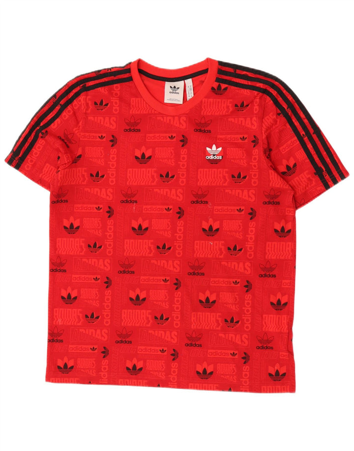 Мужская футболка Adidas Regular с графическим рисунком Верх среднего красного цвета из полиэстера