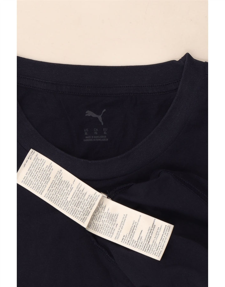 Мужская футболка Puma Top XL темно-синяя, хлопок