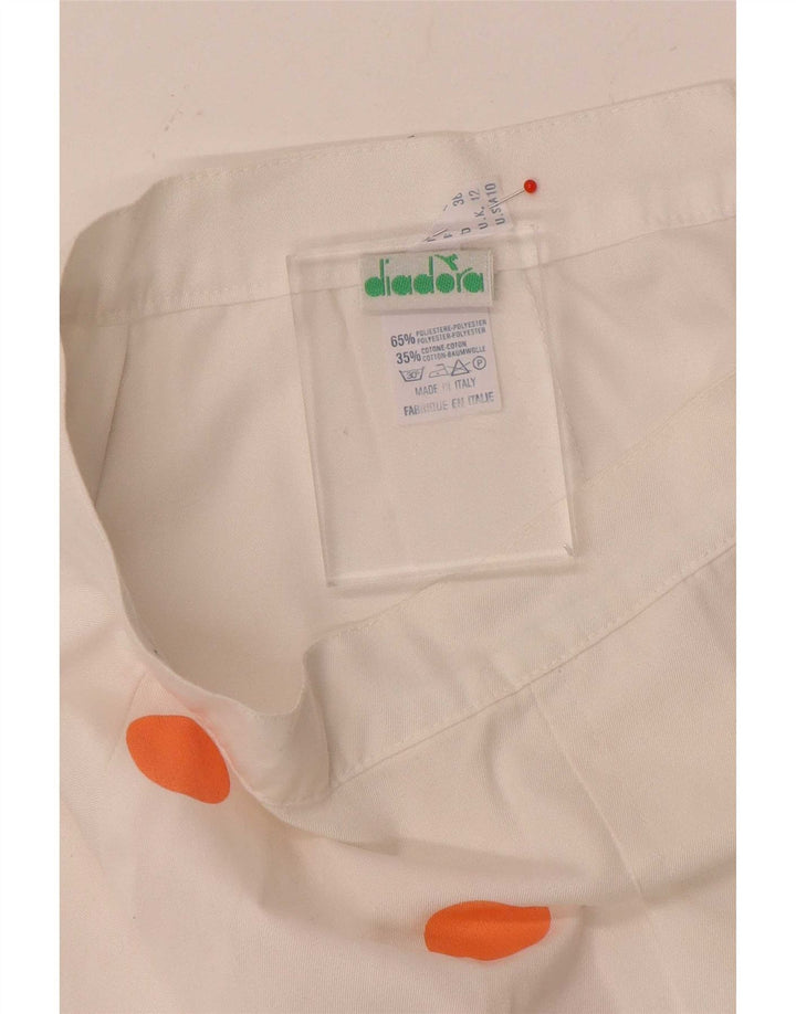 Женская мини-юбка Diadora UK 12 Medium W26 Белый полиэстер в горошек