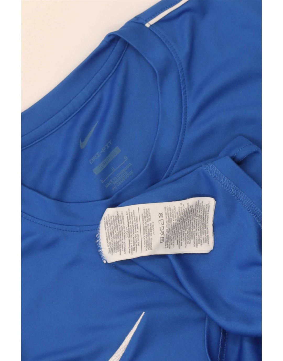 Мужская футболка Nike Dri Fit Slim Fit, большой синий полиэстер