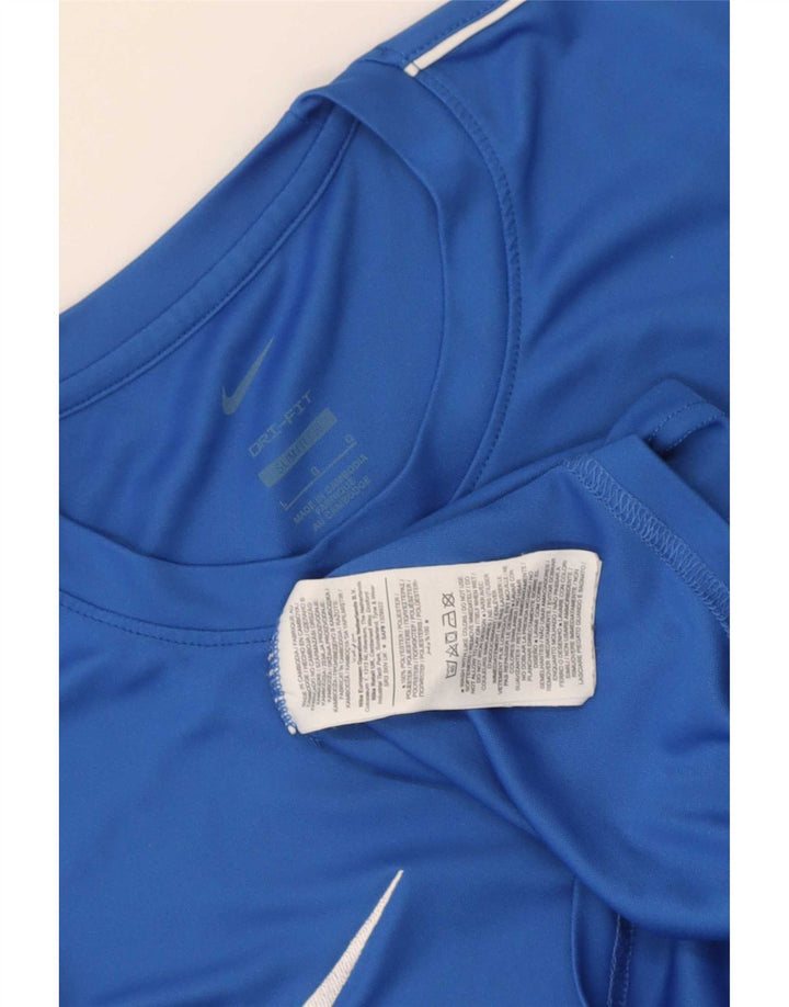 Мужская футболка Nike Dri Fit Slim Fit, большой синий полиэстер