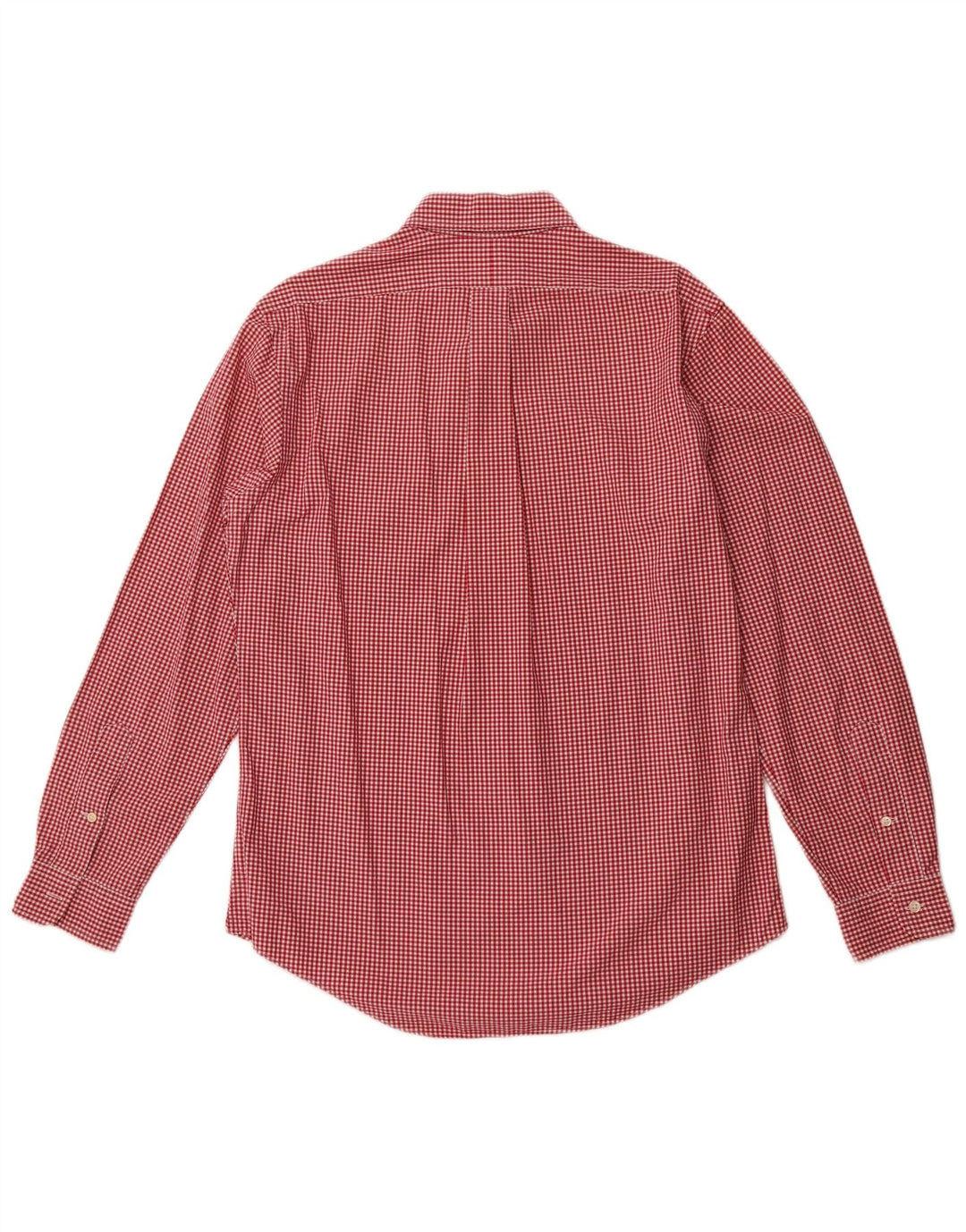 Мужская рубашка индивидуального кроя Polo Ralph Lauren среднего красного цвета в мелкую клетку из хлопка