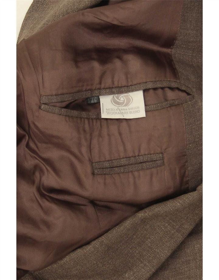 Мужской пиджак Massimo Dutti на 3 пуговицах EU 46, маленький, серый, шерстяной