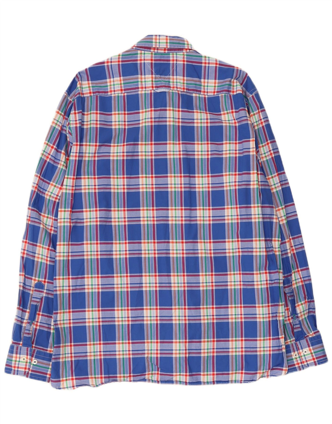 Мужская рубашка на заказ Tommy Hilfiger XL, синяя клетка в клетку, хлопок