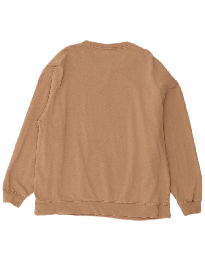 Мужской свитшот Zara с рисунком, хлопковый джемпер среднего бежевого цвета