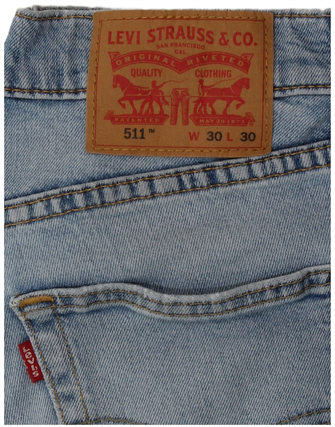 Мужские джинсы Levi's 511 Slim W30 L30 синие, хлопок