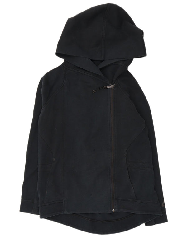 Женский свободный свитер с капюшоном на молнии NIKE UK 10, маленький темно-синий, хлопковый