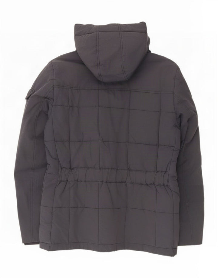 Мужская стеганая куртка Woolrich с капюшоном UK 40, большой темно-синий нейлон