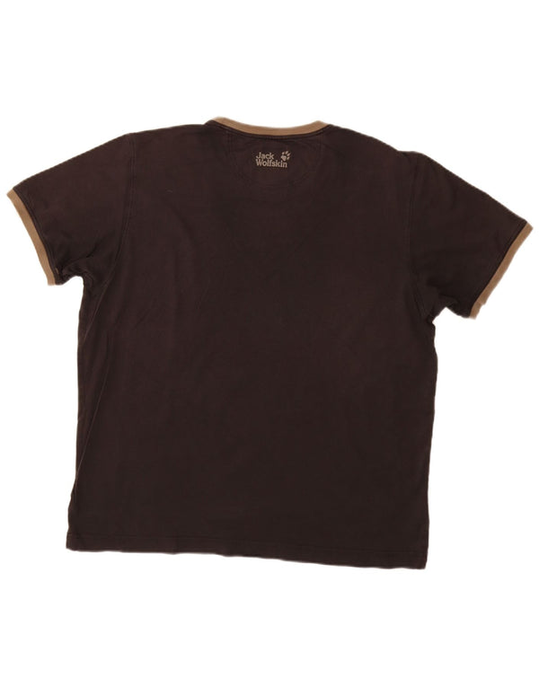 Мужская футболка с рисунком JACK WOLFSKIN, топ UK 44 XL, черный хлопок