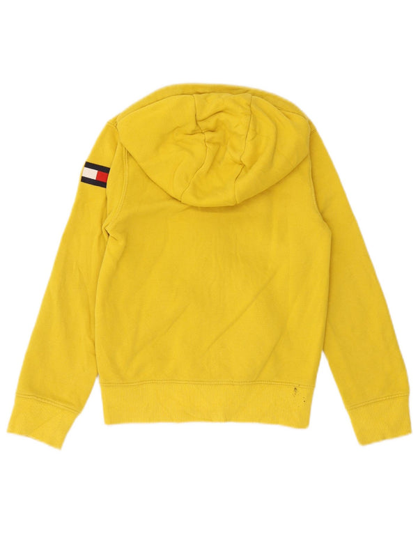 Tommy Hilfiger Свитер с капюшоном и молнией с графическим рисунком для мальчиков 6–7 лет, маленький желтый