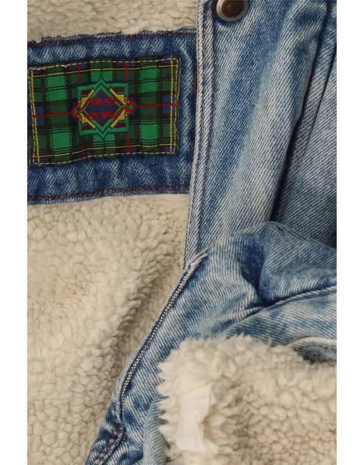 Мужская джинсовая куртка MASH из шерпа UK 42 XL, синяя, хлопок