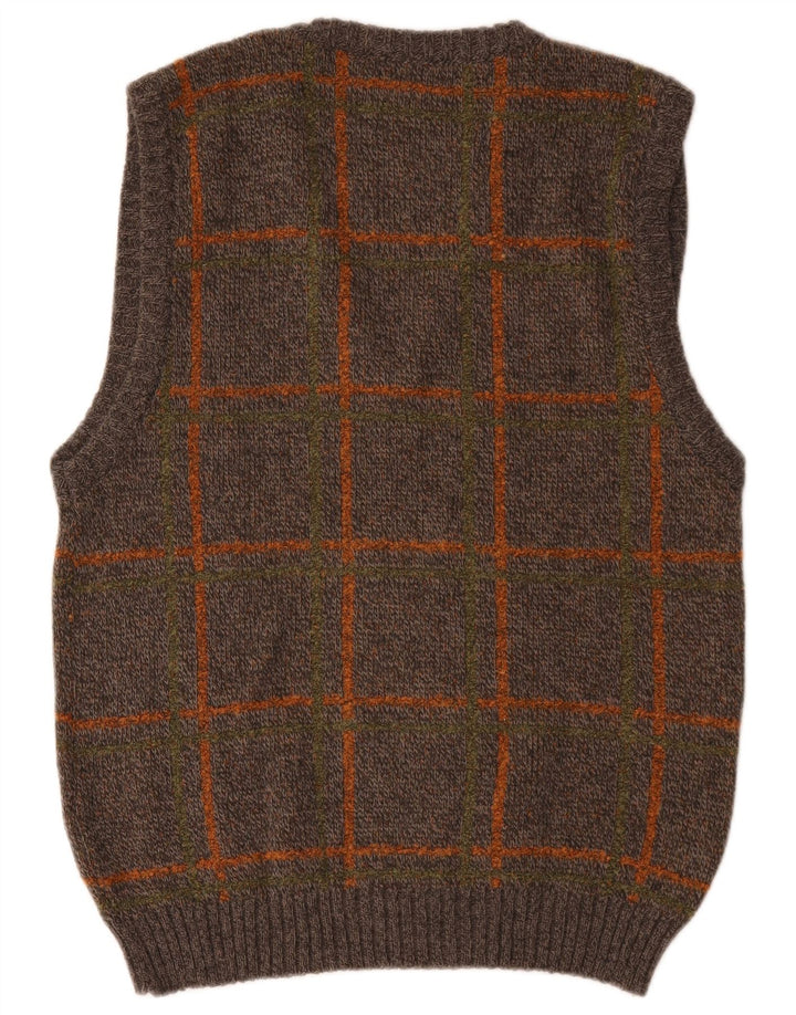Мужская майка Wegner Vest IT 48, средний коричневый полиакрил в клетку
