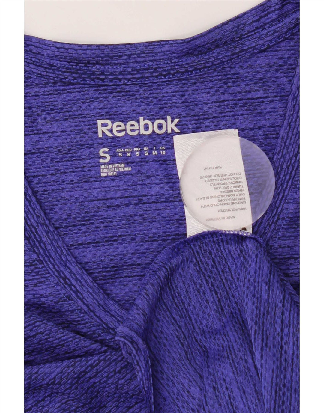 Женская футболка Reebok Speedwick Top UK 10, маленький синий в крапинку, полиэстер