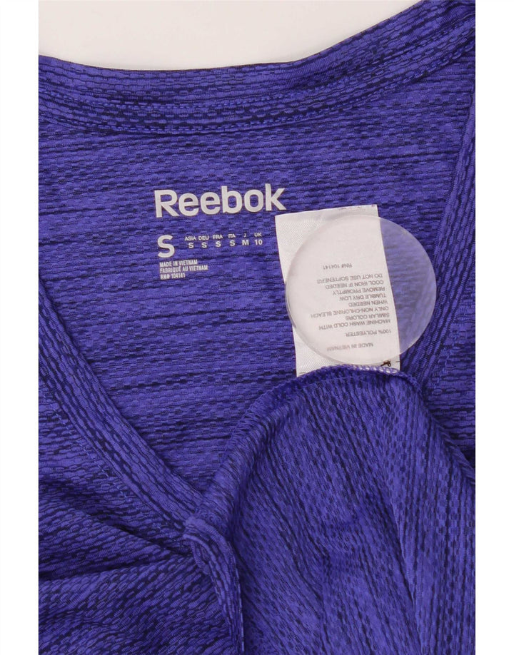 Женская футболка Reebok Speedwick Top UK 10, маленький синий в крапинку, полиэстер