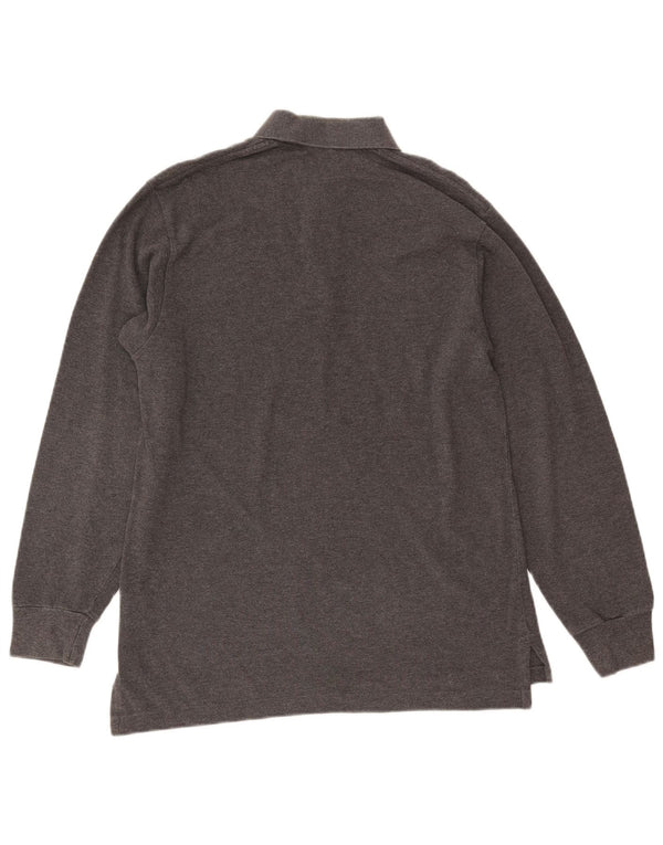 Мужская рубашка-поло с длинным рукавом POLO RALPH LAUREN, большая серая, хлопок