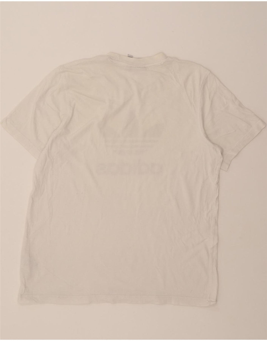 ADIDAS Mens Graphic T-Shirt Top Large White Cotton Vintage Adidas and Second-Hand Adidas from Messina Hembry 