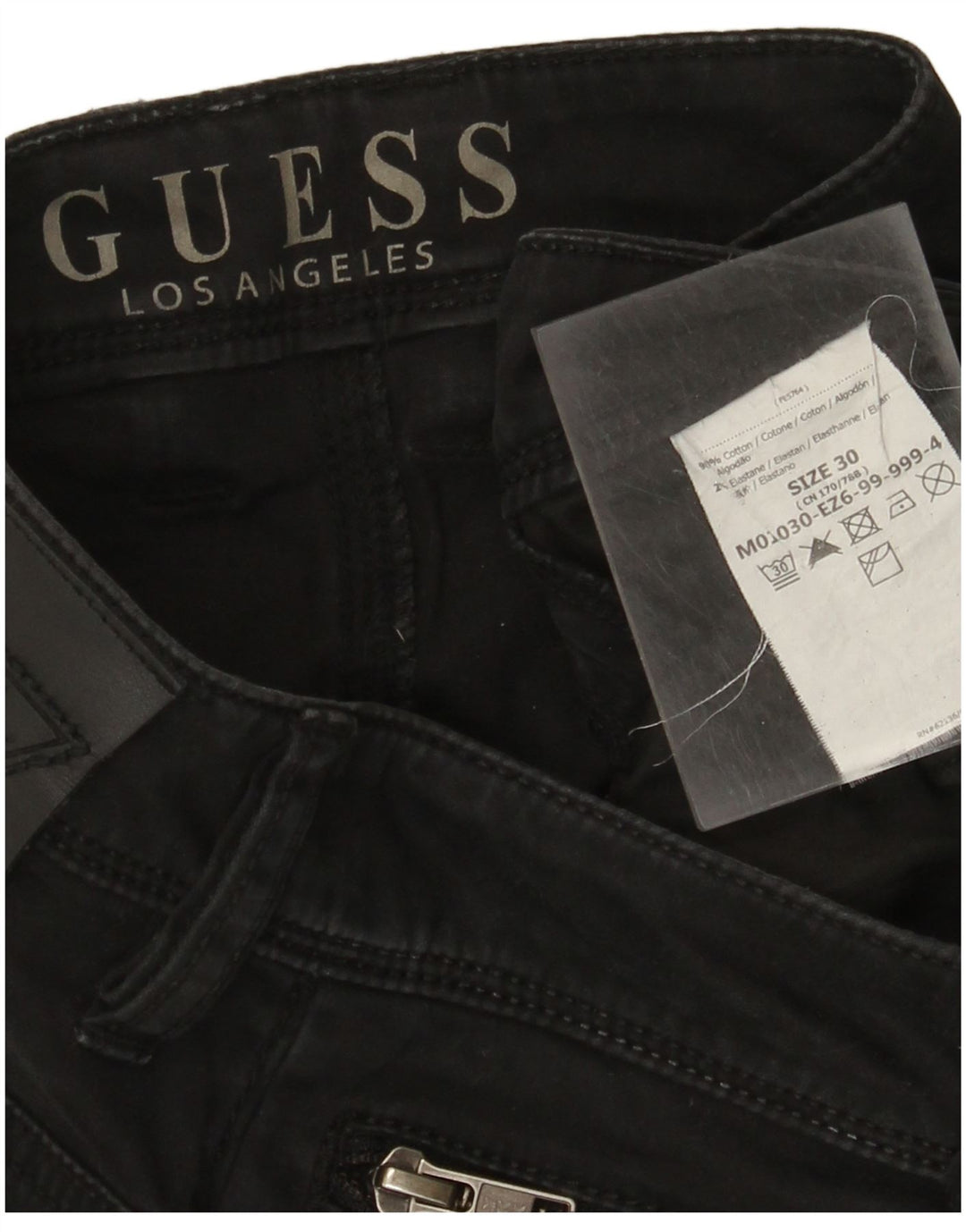Женские узкие джинсы Guess W30 L34, черный хлопок