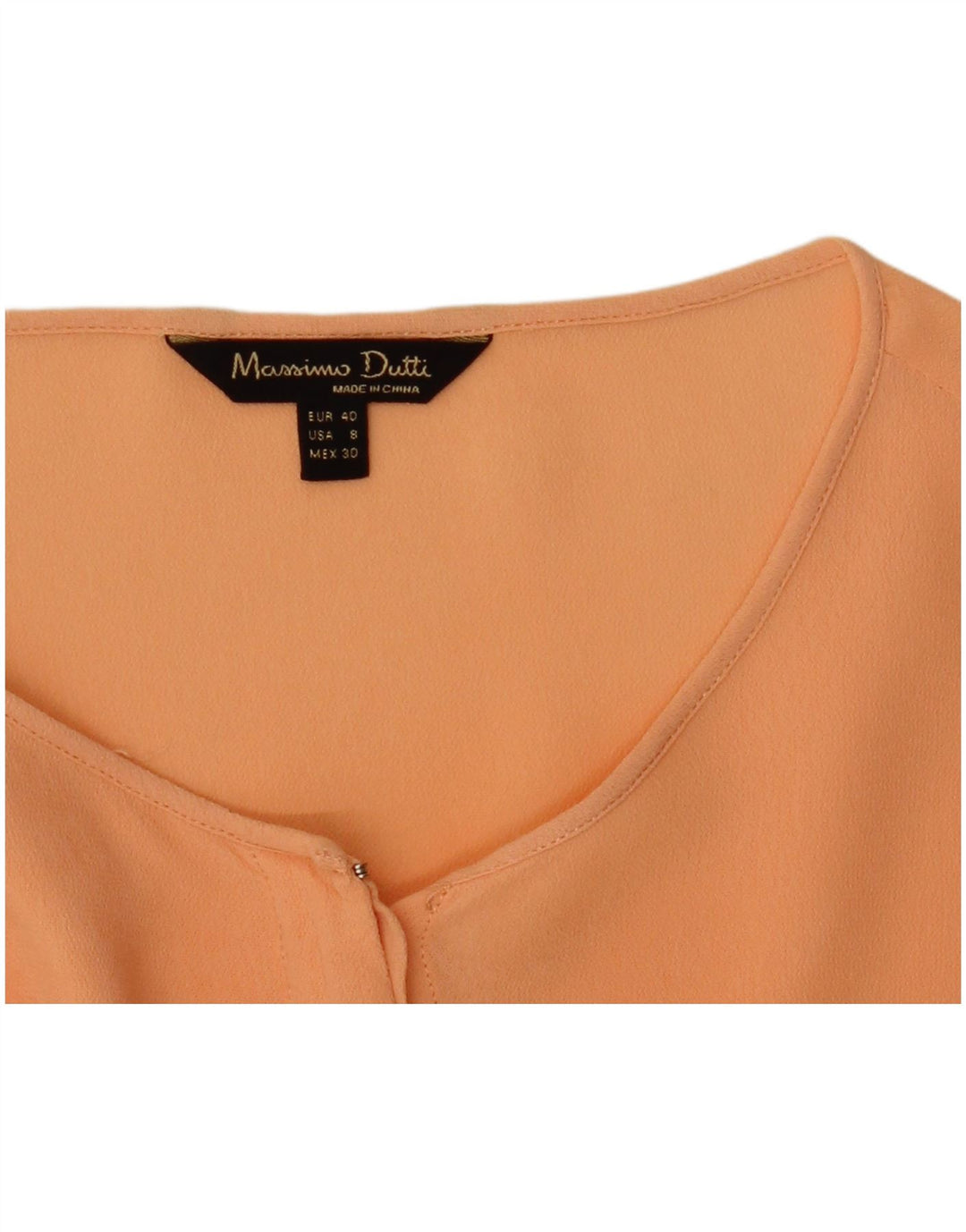 Женская прозрачная блузка-рубашка Massimo Dutti EU 40, средний оранжевый