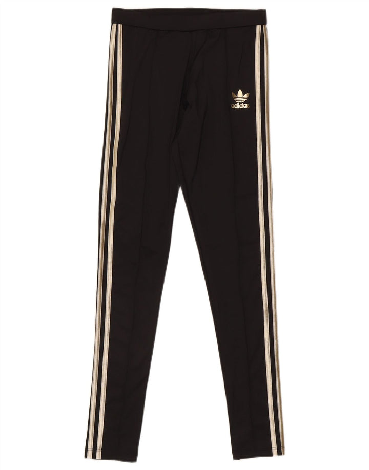Женские леггинсы Adidas UK 8, маленькие черные из полиэстера