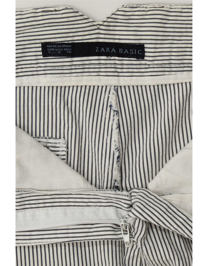 Женские шорты чинос Zara, маленькие W27, белые в тонкую полоску