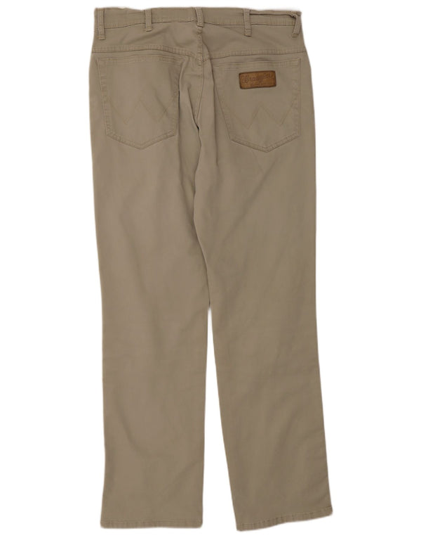 Мужские прямые повседневные брюки Wrangler Texas Stretch W32 L30, бежевый хлопок