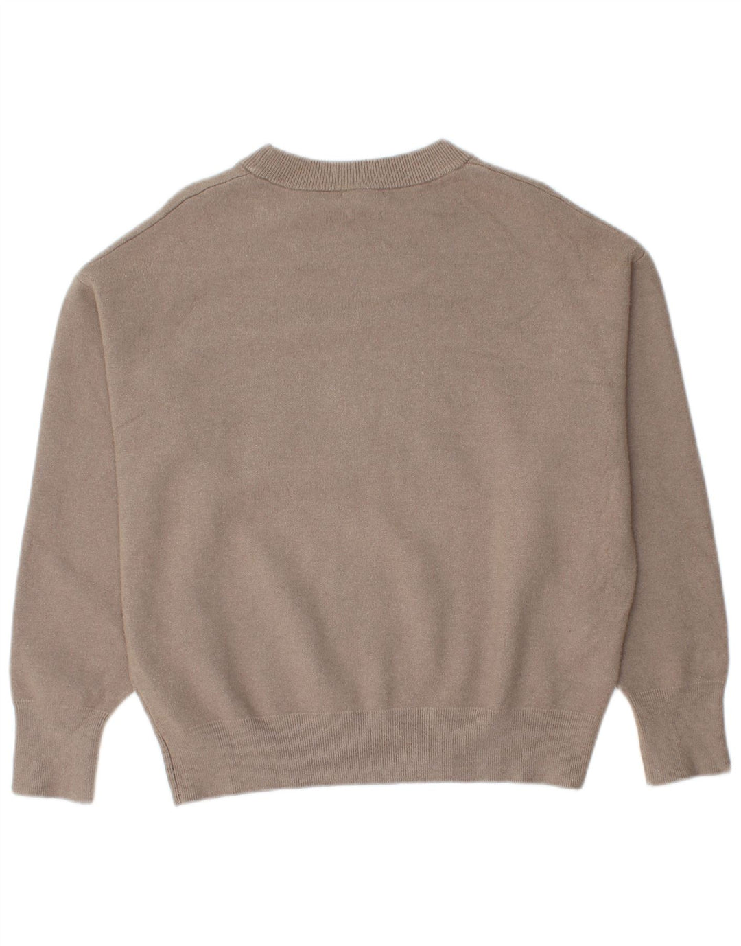 Женский джемпер с круглым вырезом Massimo Dutti UK 14, средний бежевый