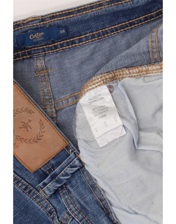 Мужские обычные узкие джинсы Cotton Traders W38 L27 синие