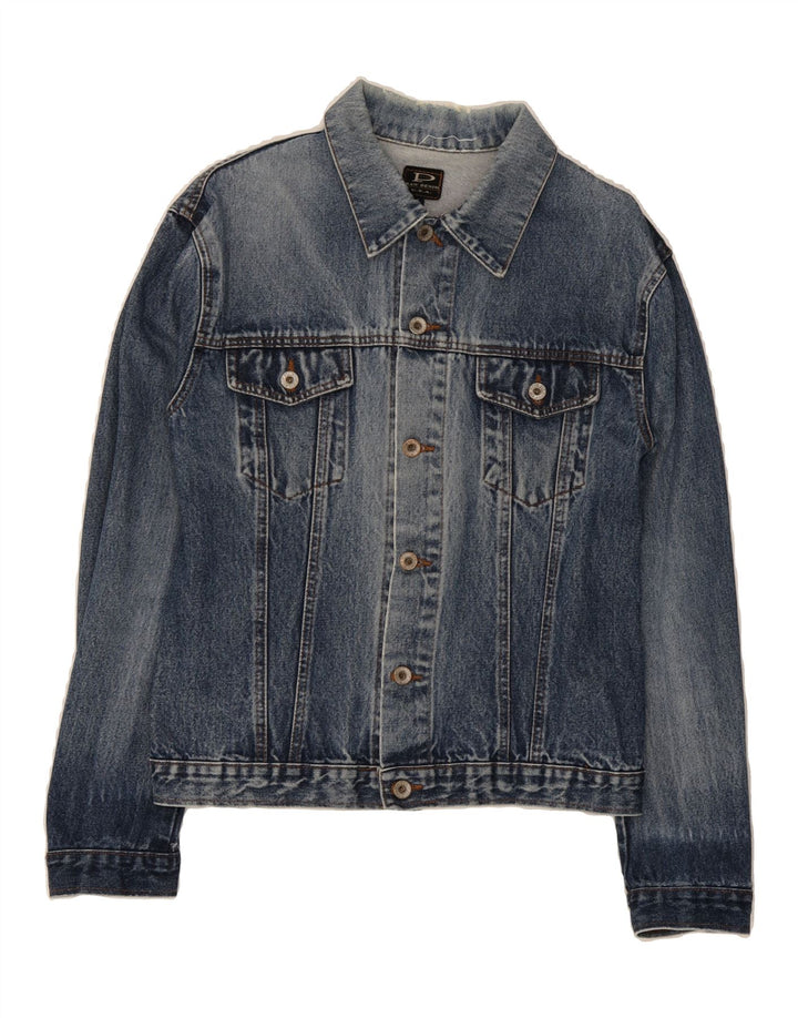 VINTAGE Womens Denim Jacket UK 16 Large Blue Cotton Vintage Vintage and Second-Hand Vintage from Messina Hembry 