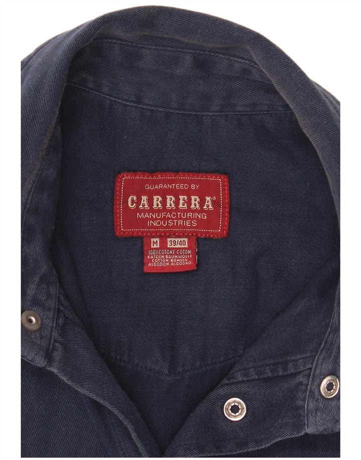 Мужская рубашка Carrera, размер 39/40, средний темно-синий, хлопок
