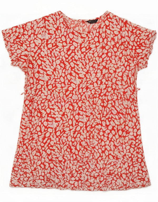 Женское многоярусное платье Marks & Spencer UK 18 XL, вискоза в красное пятно