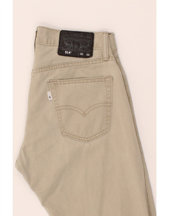 Мужские прямые джинсы LEVI'S 514 W30 L32 Бежевые, хлопок