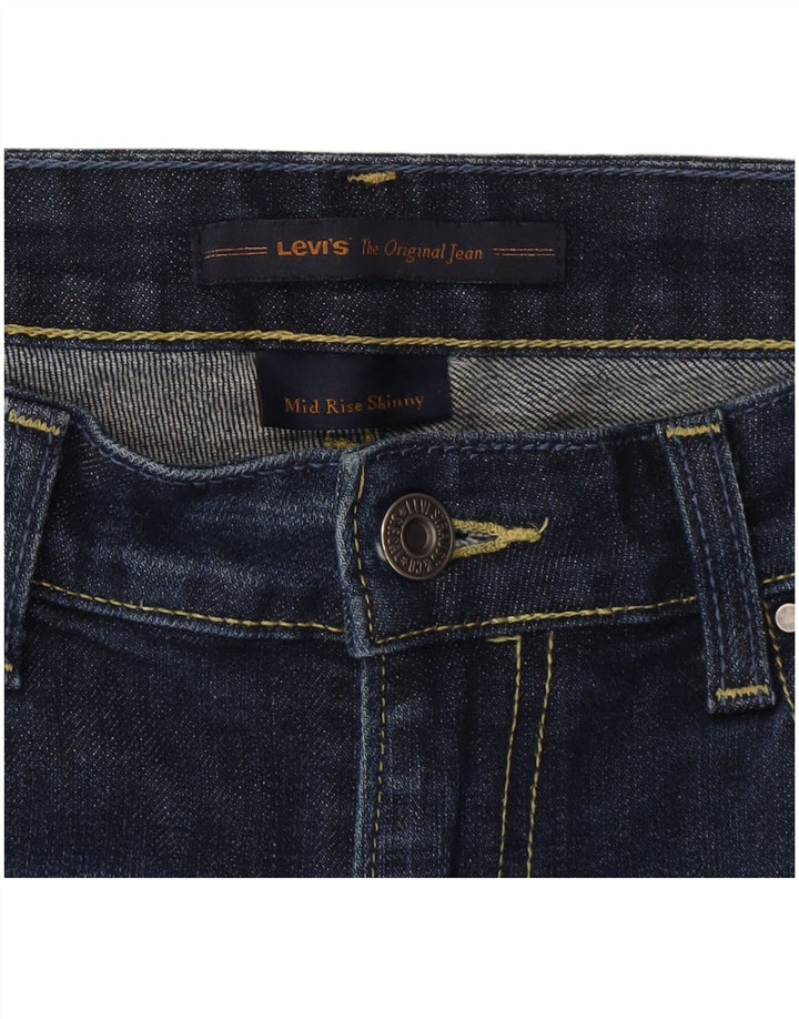 Женские узкие джинсы Levi's US 8, средние W30 L29, темно-синие, хлопок