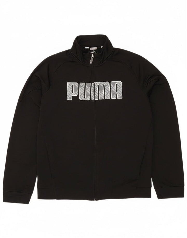 Спортивный костюм Puma для мальчиков с графическим рисунком, верхняя куртка, 13–14 лет, черный полиэстер