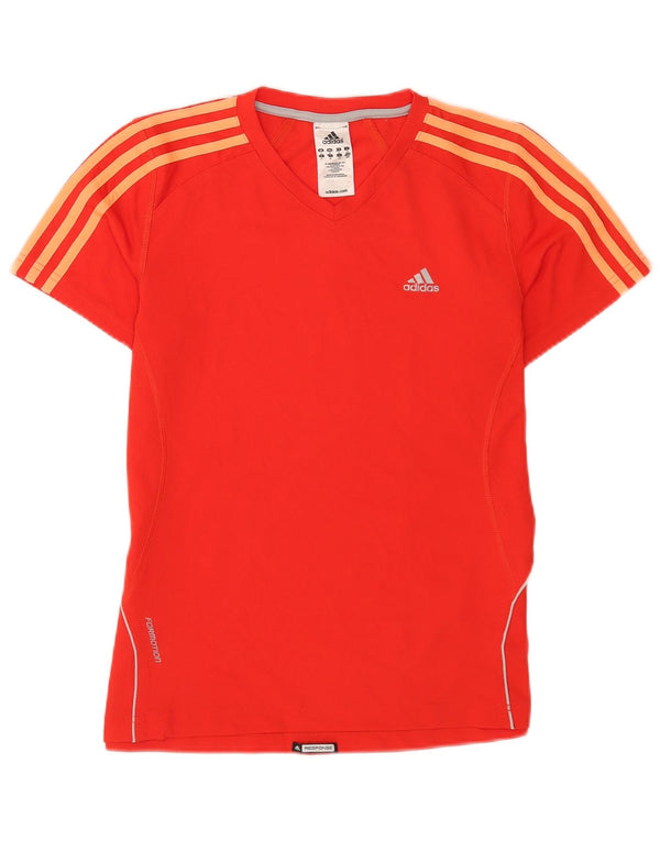 Женская футболка Adidas Top UK 14 Medium Red Polyester Sports