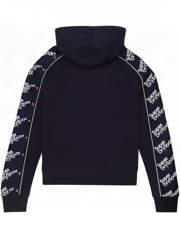Женский укороченный джемпер с капюшоном Superdry UK 10, темно-синий, хлопок