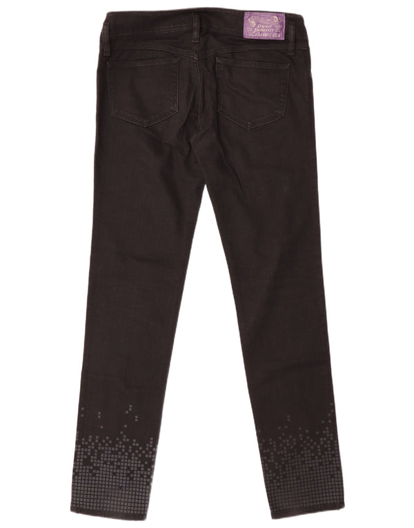 Женские узкие джинсы Diesel Matic W31 L34, черный хлопок с геометрическим узором