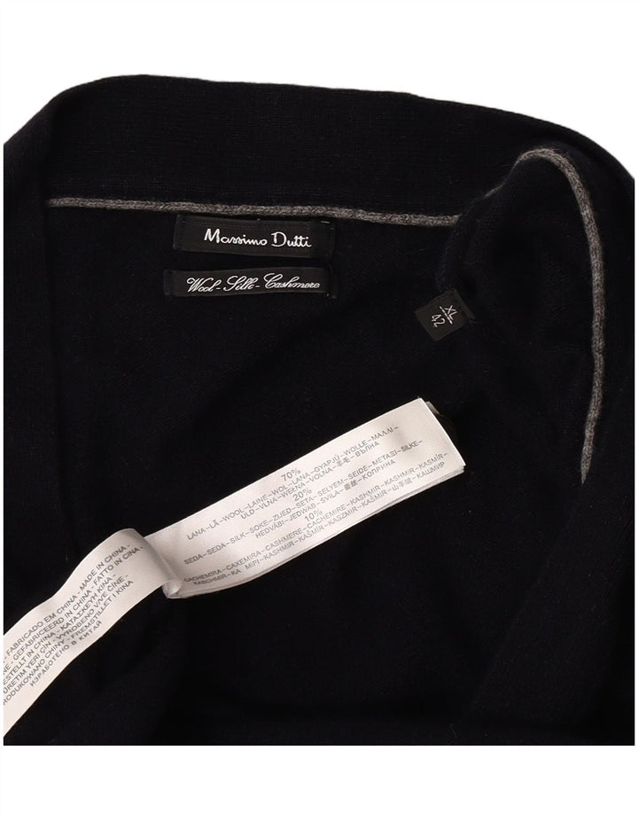 Мужской кардиган-свитер Massimo Dutti XL темно-синий из шерсти