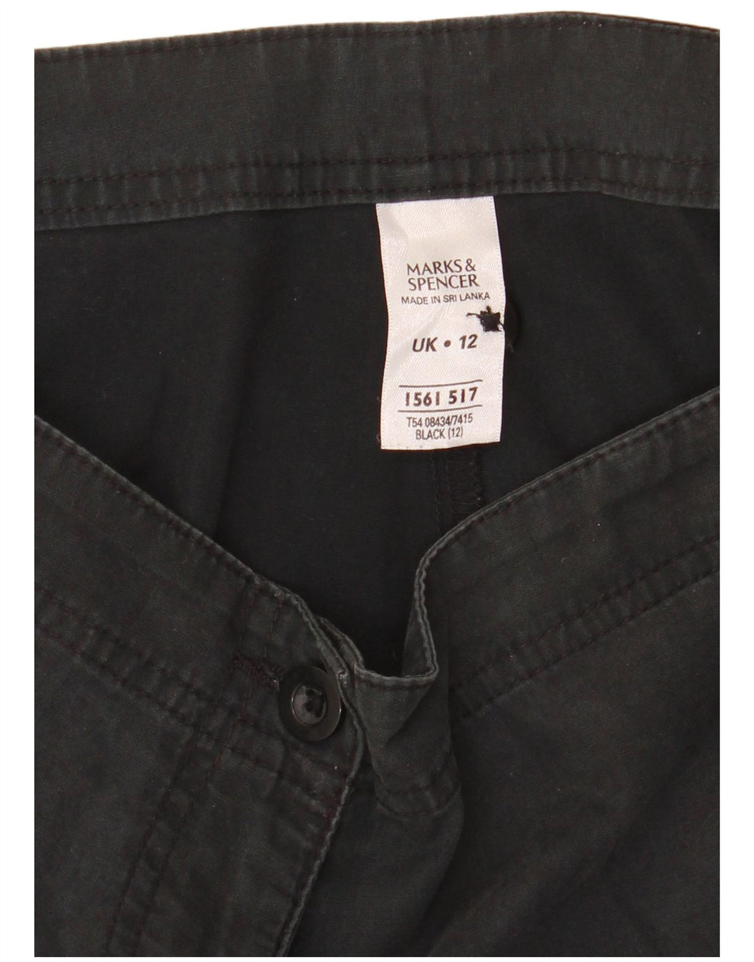 Женские шорты чинос Marks & Spencer UK 12, средний W32, черный хлопок