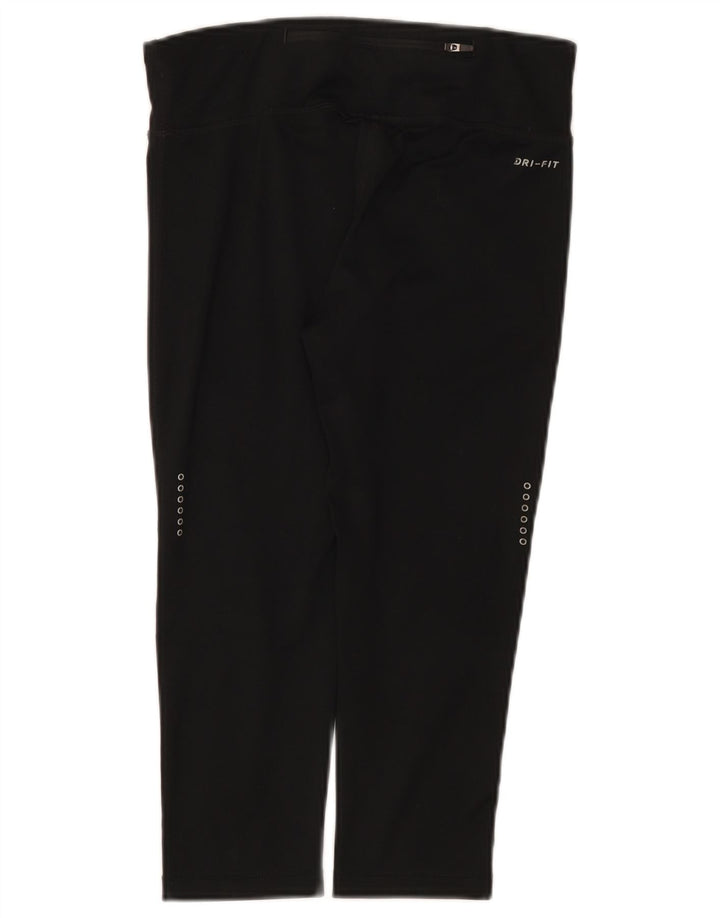 Женские леггинсы-капри Nike Dri Fit UK 8, маленькие черные