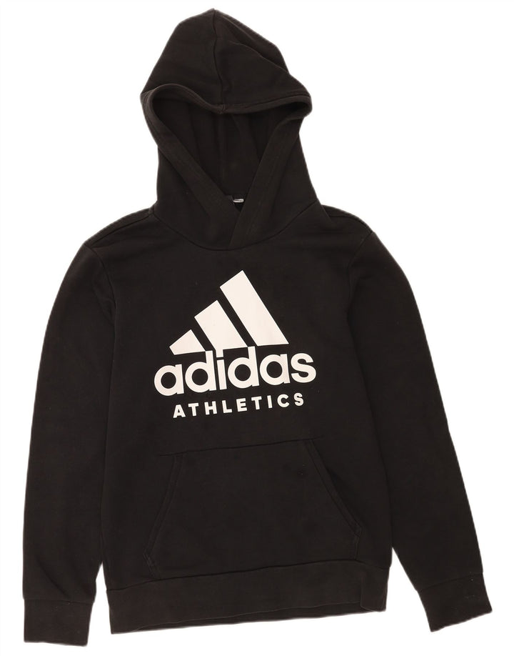 Мужской джемпер с капюшоном Adidas с рисунком, маленький черный