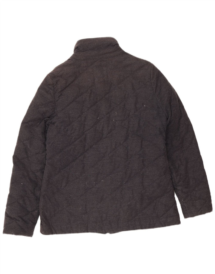 Crew Clothing Женская стеганая куртка оверсайз UK 10, маленький черный хлопок
