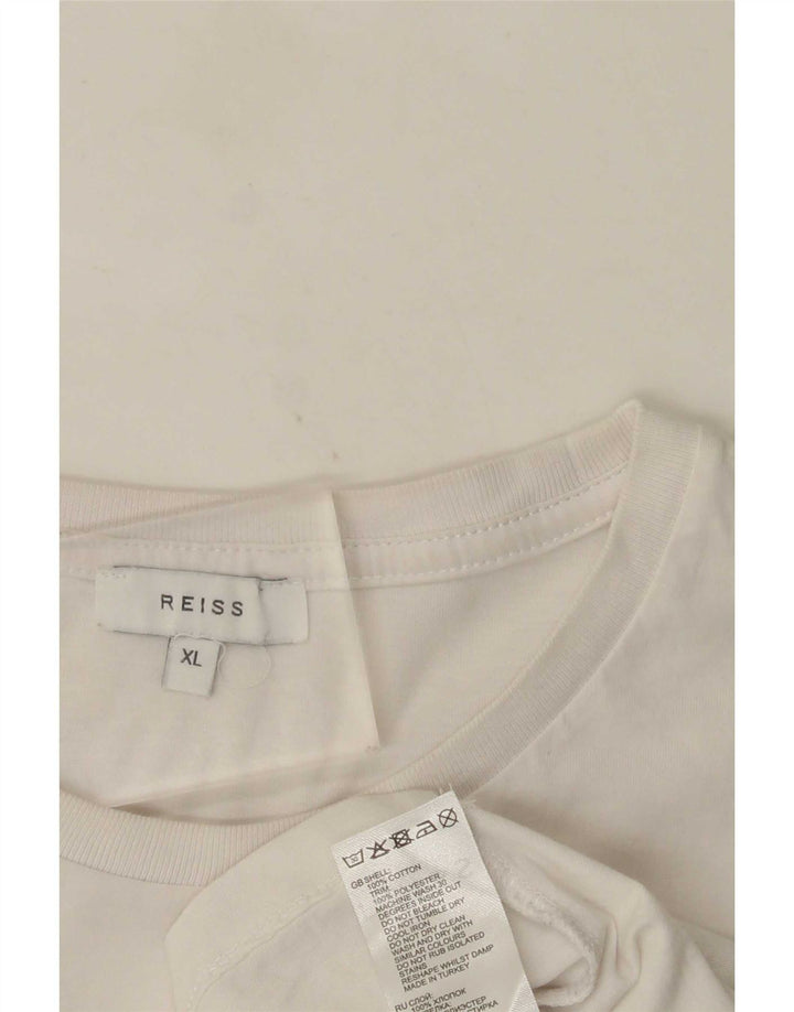 Мужская футболка Reiss Top XL, белый хлопок